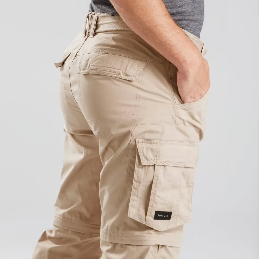 Men Zip-Off Convertible Cargo Pant Light Brown - Travel 100