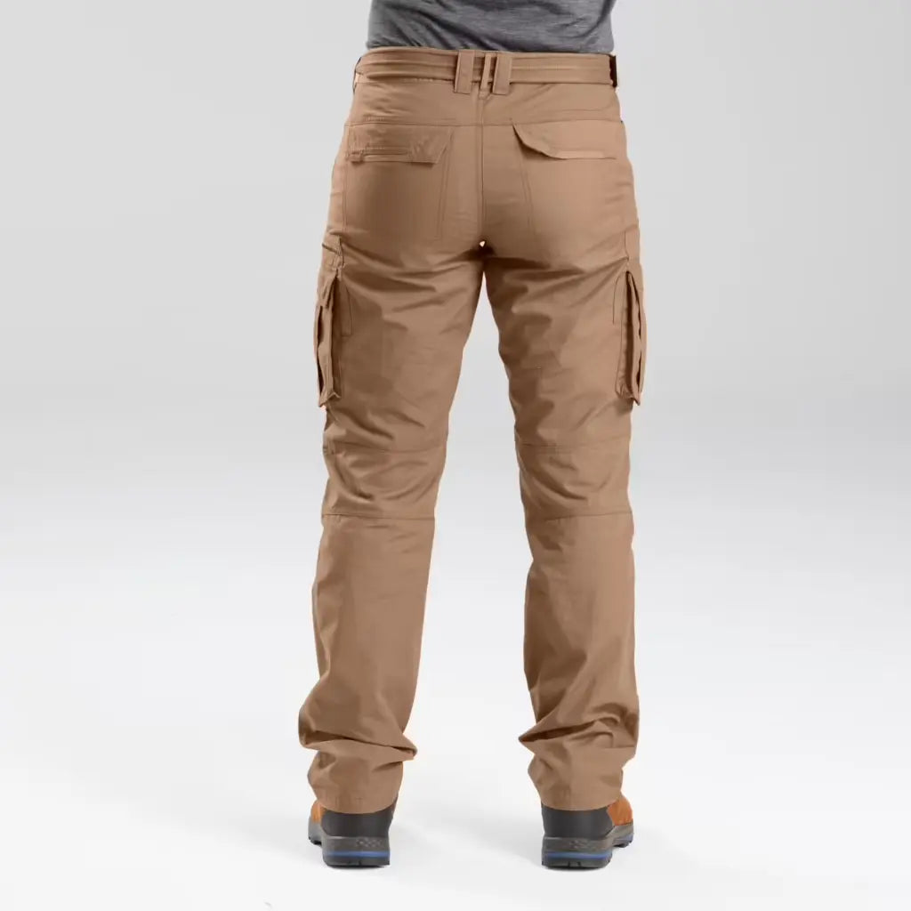 Men Straight Fit Durable Cargo Pant Brown - Travel 100