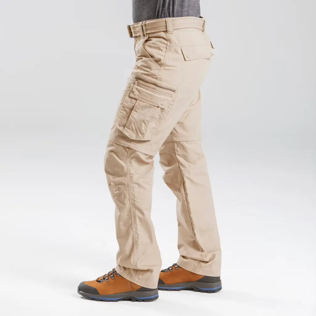Men Zip-Off Convertible Cargo Pant Light Brown - Travel 100