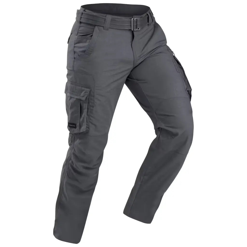 Men Straight Fit Durable Cargo Pant Grey - Travel 100