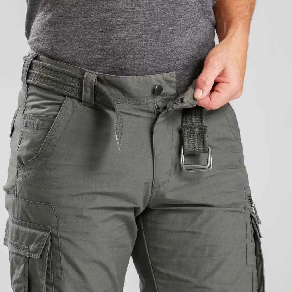 Men Zip-Off Convertible Cargo Pant Khaki - Travel 100