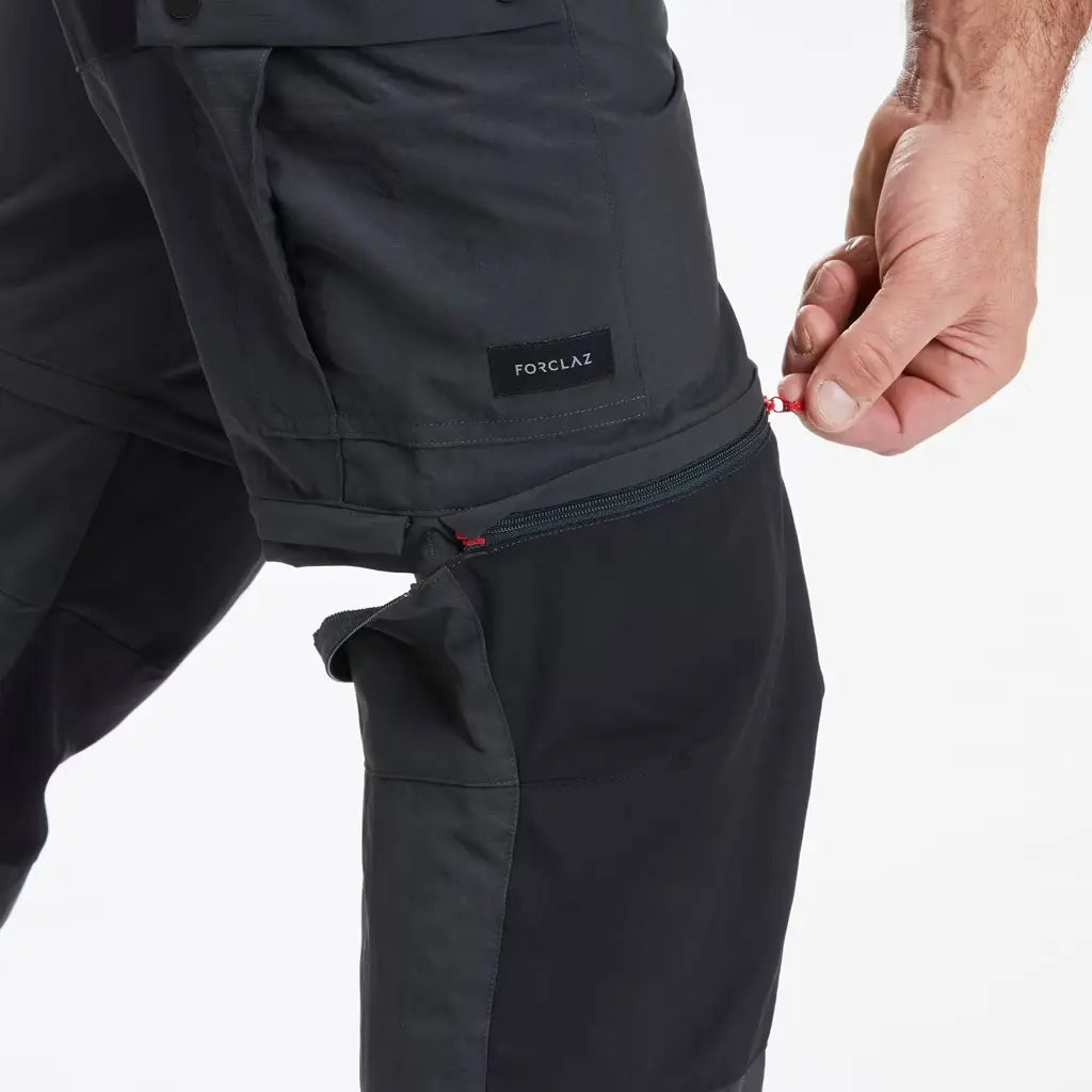 Men Zip-Off Convertible Dry Fit Cargo Pant Grey - MT100