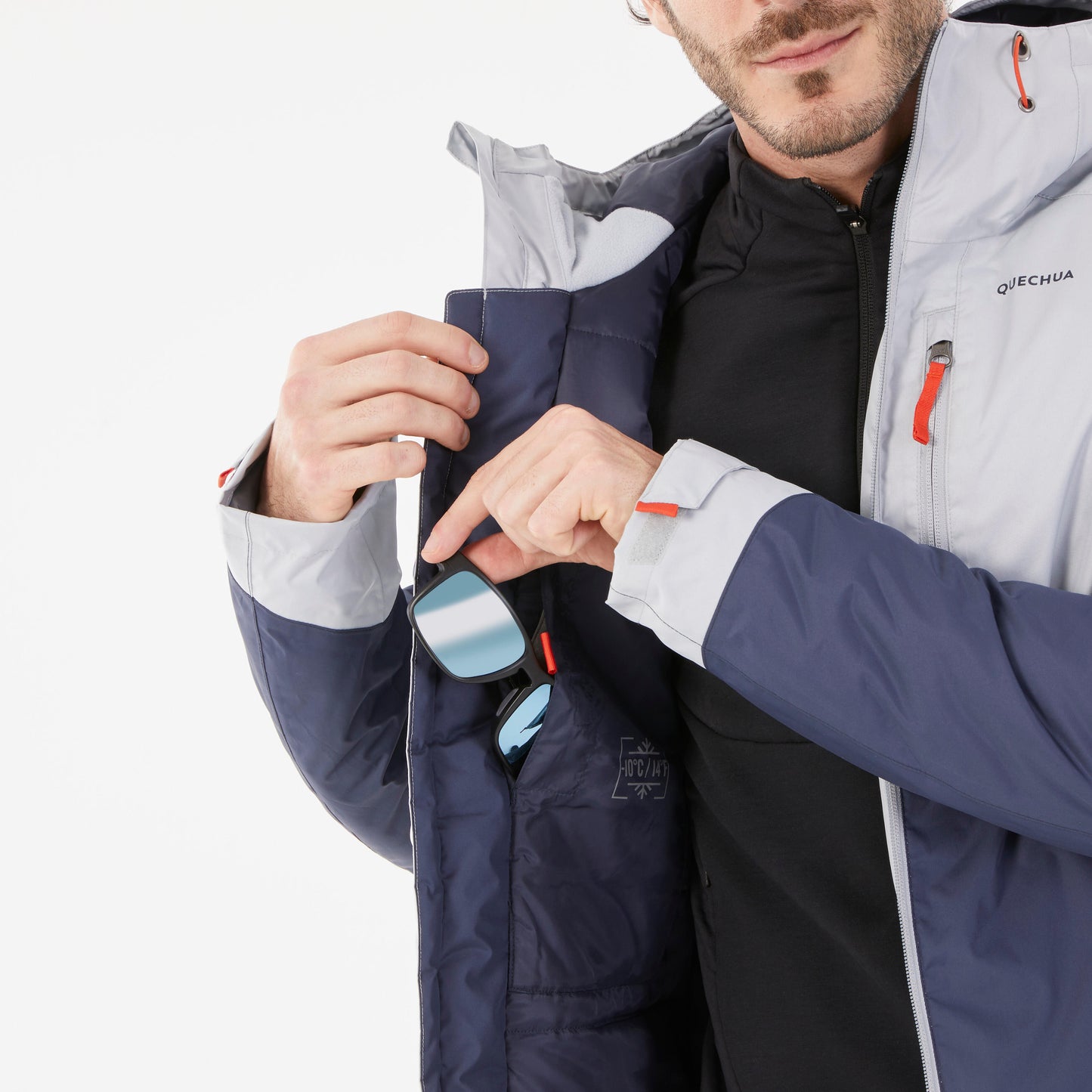 Men’s hiking waterproof winter jacket - SH500 -10°C