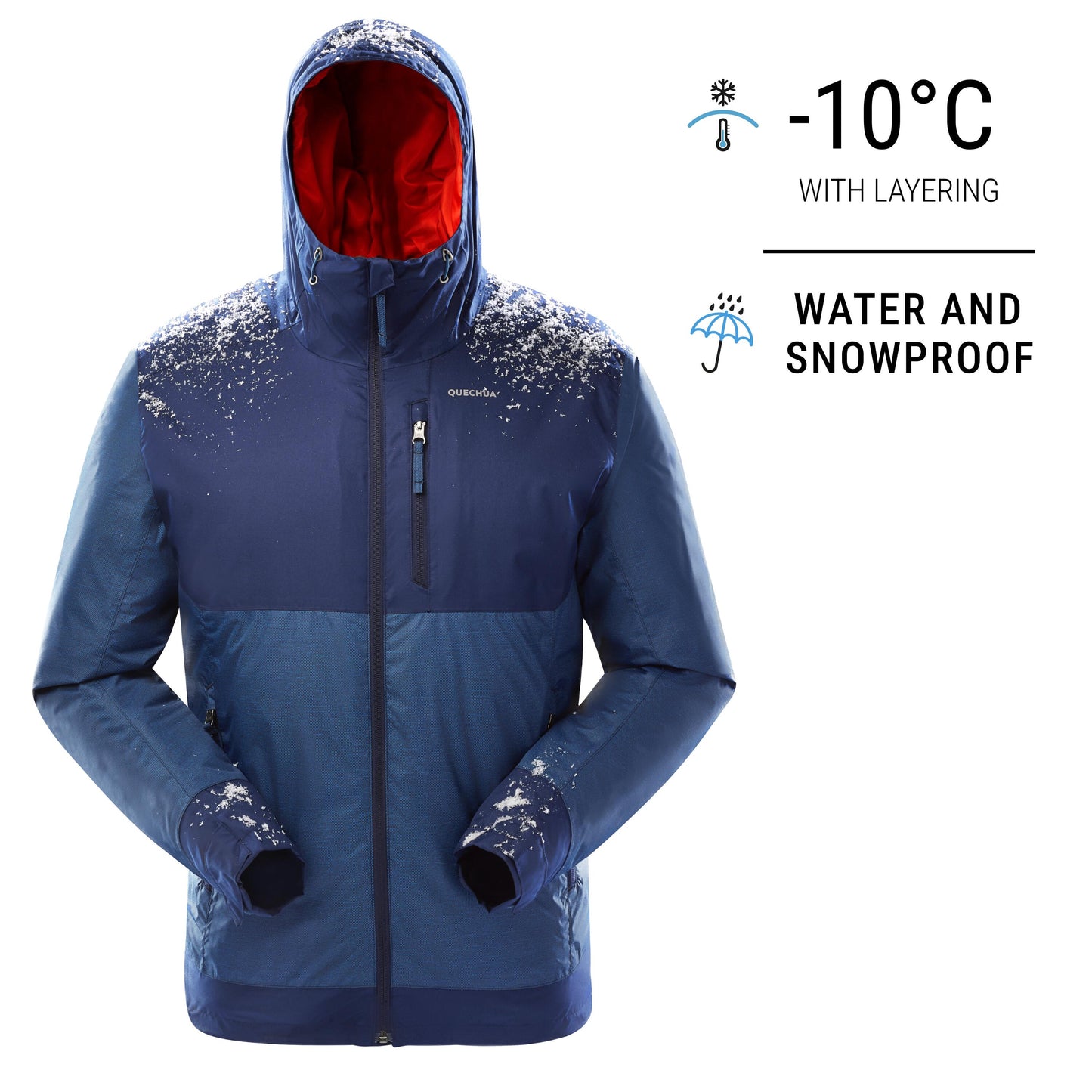 Men’s hiking waterproof winter jacket - SH500 -10°C