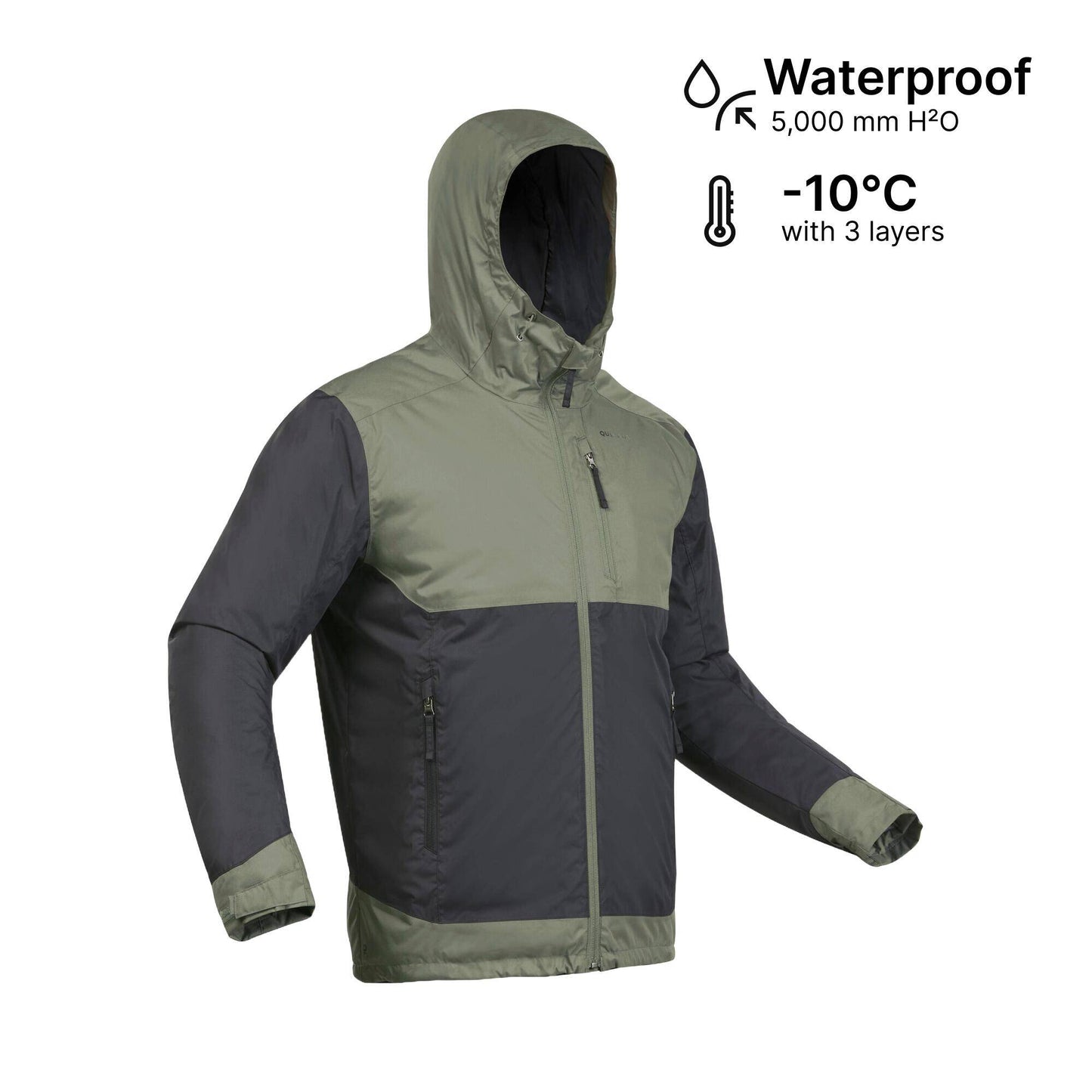 Men’s hiking waterproof winter jacket - SH500 -10°C