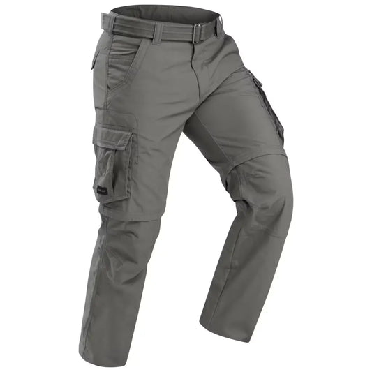 Men Zip-Off Convertible Cargo Pant Khaki - Travel 100