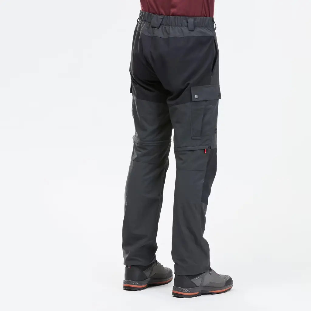 Men Zip-Off Convertible Dry Fit Cargo Pant Grey - MT100